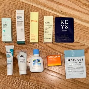 10 pc mixed brand cleansers makeup removers